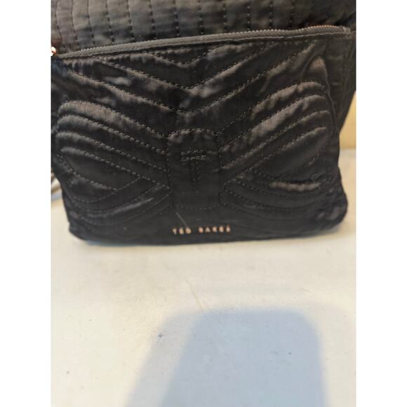Ted Baker Backpack Black Akija Satin Quilted Bow Large School Travel Bag - Picture 5 of 13